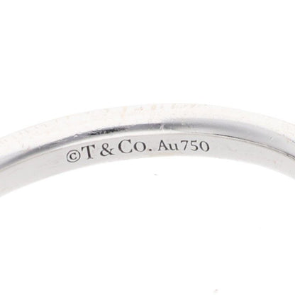 Tiffany & Co 18K White Goldt One Narrow White Gold Ring Men's Size 16.5