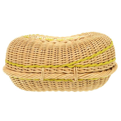 Hermes Petite Ache Minaudiere Straw Taurillon Cles Mance Cles Beige Clutch Bag