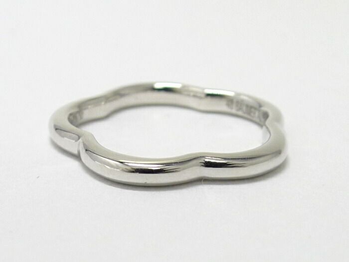 Chanel Camellia Ring 750wg 18K White Gold White Togo Old Diamond Size 48 Approx