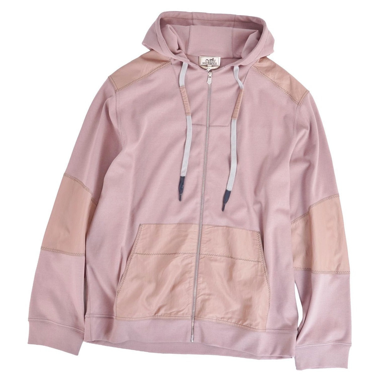 Hermes Voile Sweatshirt Hoodie Jigsaw Pink