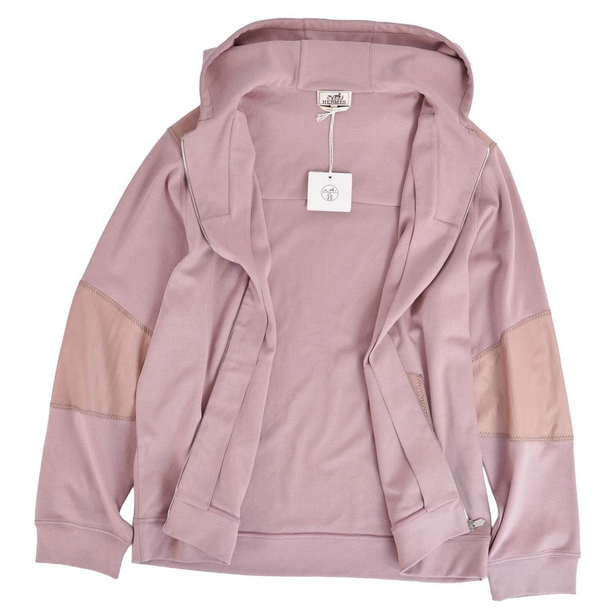 Hermes Voile Sweatshirt Hoodie Jigsaw Pink — view 2