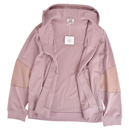 Hermes Voile Sweatshirt Hoodie Jigsaw Pink — view 2