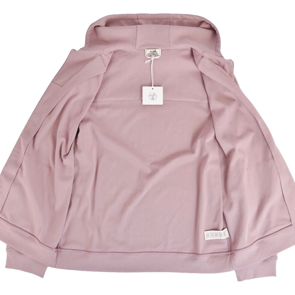 Hermes Voile Sweatshirt Hoodie Jigsaw Pink — view 5