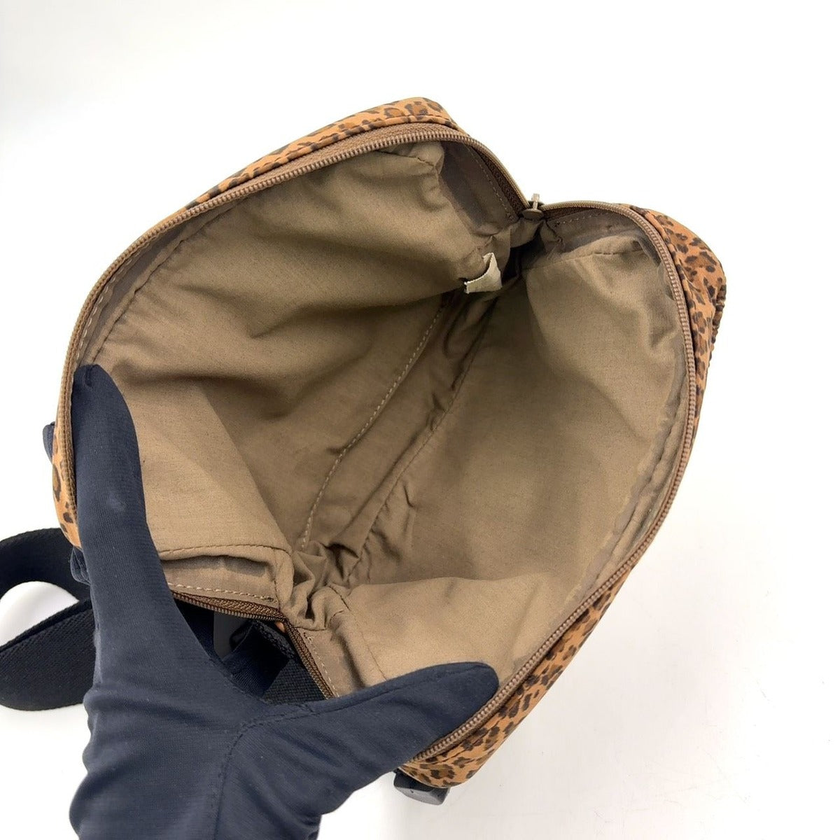 Bottega Veneta Leopard Cotton Brown Clutch Silver — view 3