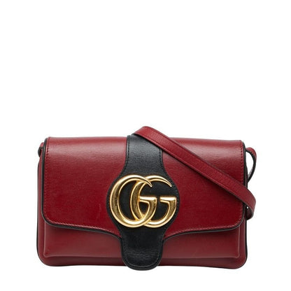 Gucci GG Marmont Ally Crossbody Bag Red Black Leather