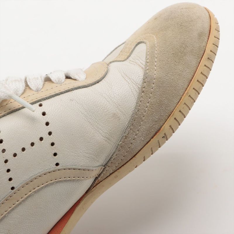 Hermes Leather Sneakers Women's 35 White And Beige Made In Italy