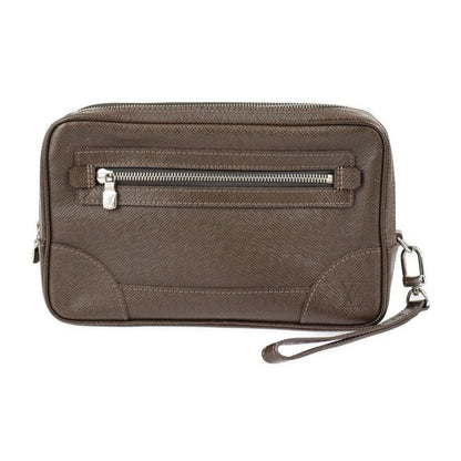 Louis Vuitton Pavel Second Bag Leather Grizzly Brown Silver Hardware