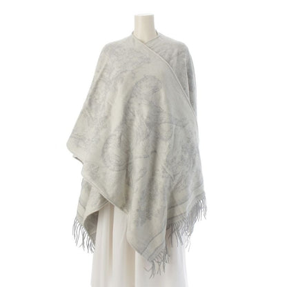 Christian Dior Cashmere Toile de Jouy Cape Poncho 21 Jou370 Zkdo Gray