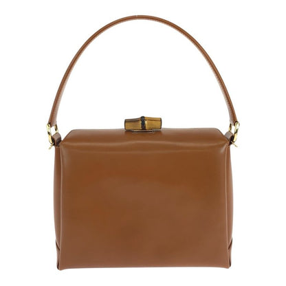 Gucci Vintage Bamboo Brown Gold Hardware Leather 000 926 0175 Handbag Shoulder