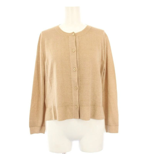 Prada Knit Cardigan Long Sleeve Silk Blend 40 Beige P25 H57 KH