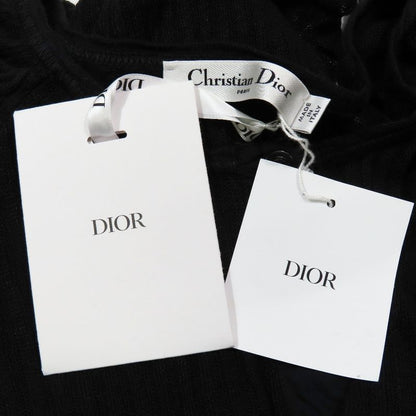 Unused 23ss Christian Dior Tiered Frill Linen Knit Dress Long Logo Embroidery