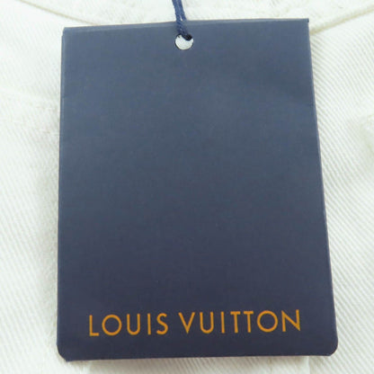 Louis Vuitton Cotton Frayed Hem Denim Skirt White 36 — view 13