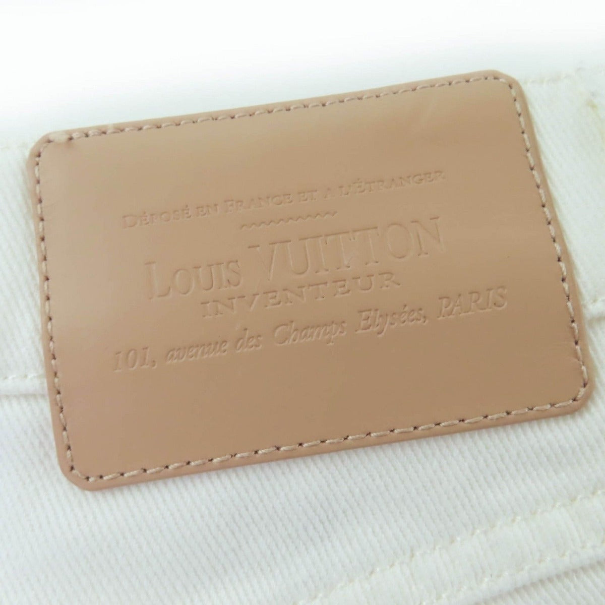 Louis Vuitton Cotton Frayed Hem Denim Skirt White 36 — view 7