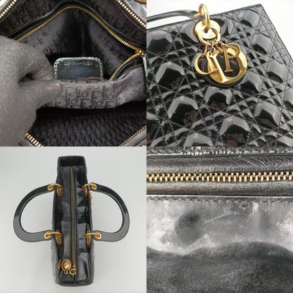 Christian Diorchristian Dior Lady Dior Black Patent 08-ma-1029