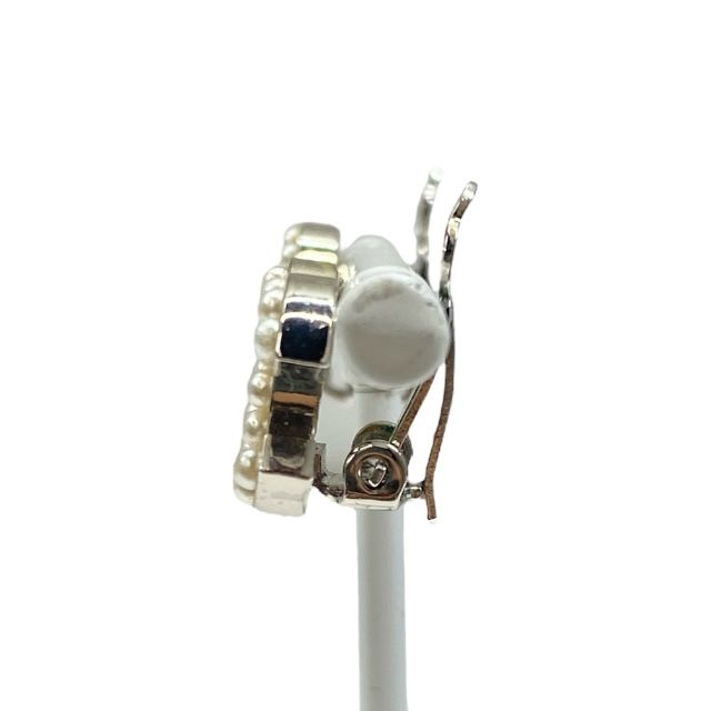 Chanel Earrings Jewelry Coco Mark Faux Pearl GP Silver Chanel Ladies Luxury