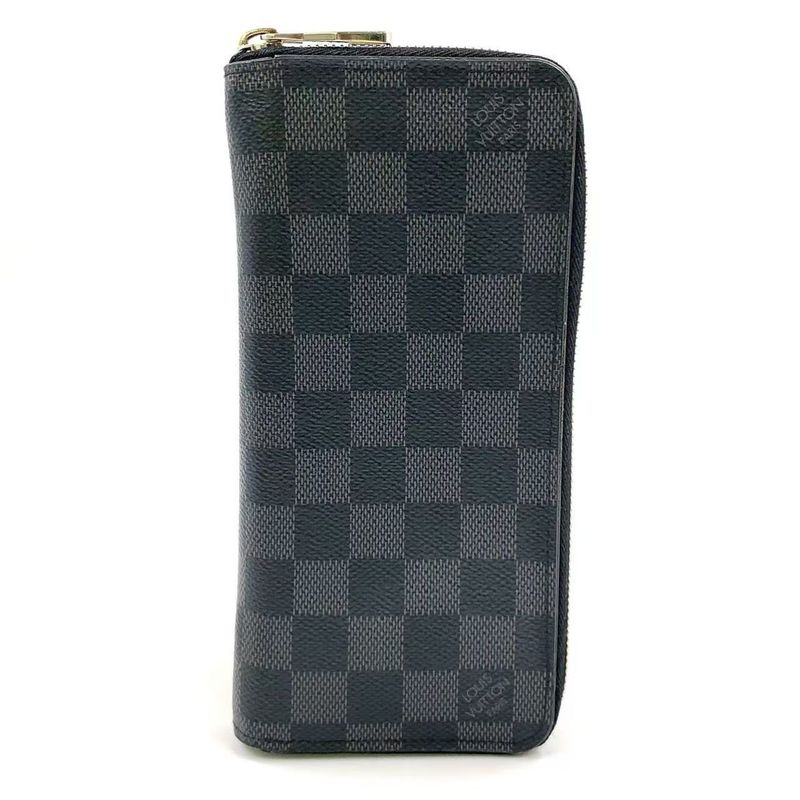 Louis Vuitton Zippy Wallet Vertical Damier Graphite Damier Graphite PVC Black