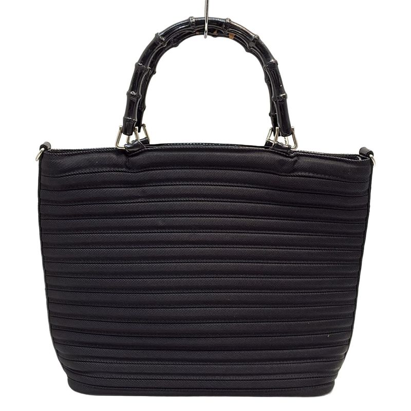 Gucci Handbag Bamboo 0001998 Black Leather
