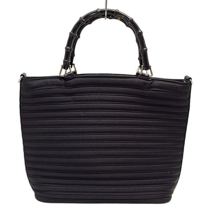 Gucci Handbag Bamboo 0001998 Black Leather