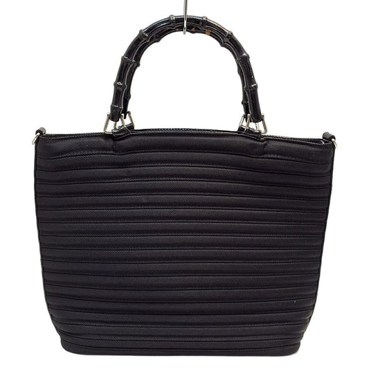 Gucci Handbag Bamboo 0001998 Black Leather