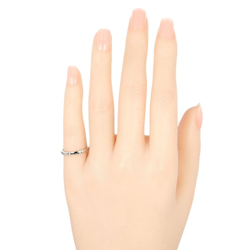 Cartier Ballerina Curve Pt950platinum X 3P Diamonds Size 7 Ladies' 3g Ring