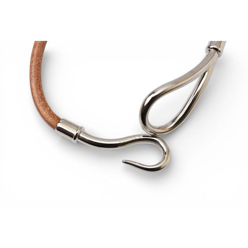 Hermes Bangle Bracelet Jumbo Brown Silver — view 2
