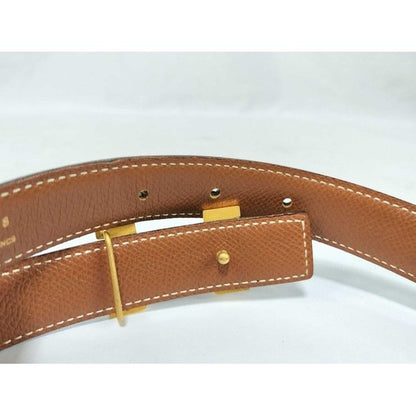 Hermes Belt Mini Constance Black Gold Leather Hhardware — view 4