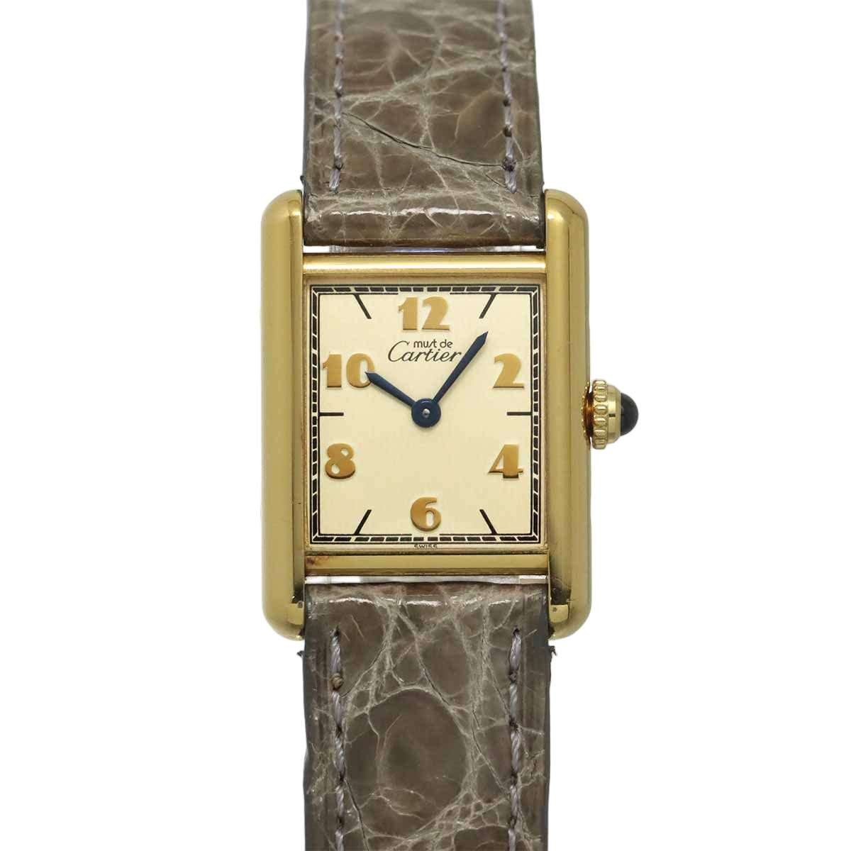 Cartier Must Tank SM Vermeil Vintage Watch Ivory Quartz