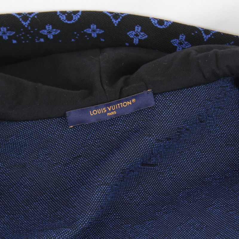 Louis Vuitton Zip-through Hoodie Blouson Polyester/nylon/cotton Men's Blue