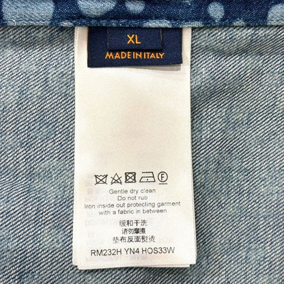 Louis Vuitton Rm232h YN4 Hos33w Yayoi Kusama Infinity Dot Denim Short-sleeved