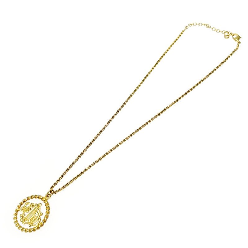 Christian Dior GP Emblem Necklace Women's Gold 412221 Necklace