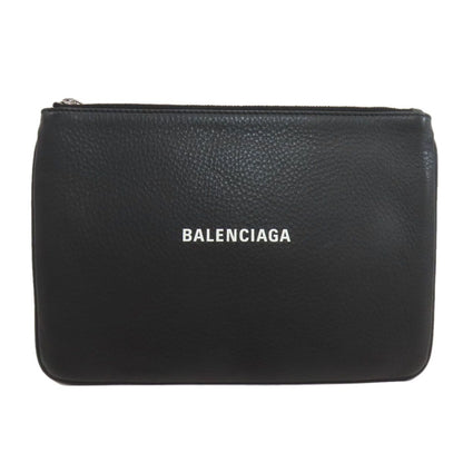 Balenciaga Logo Pouch Leather