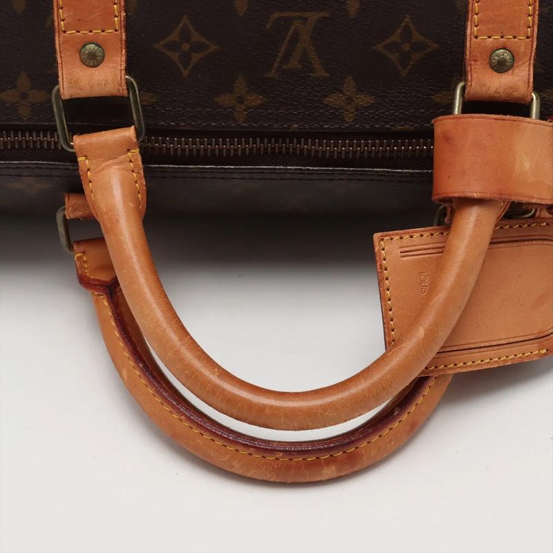 Louis Vuitton Monogram Keepall 60 M41422 Leather Boston Bag Business Travel