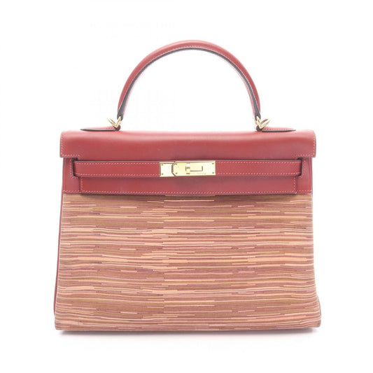 Hermes Handbag Kelly 32 Rouge Ash Leather