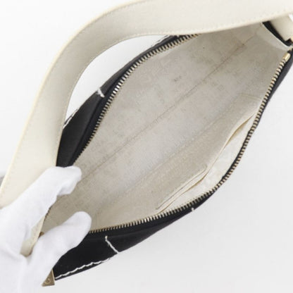 Chanel Chocobar Canvas Black Ladies Shoulder Bag