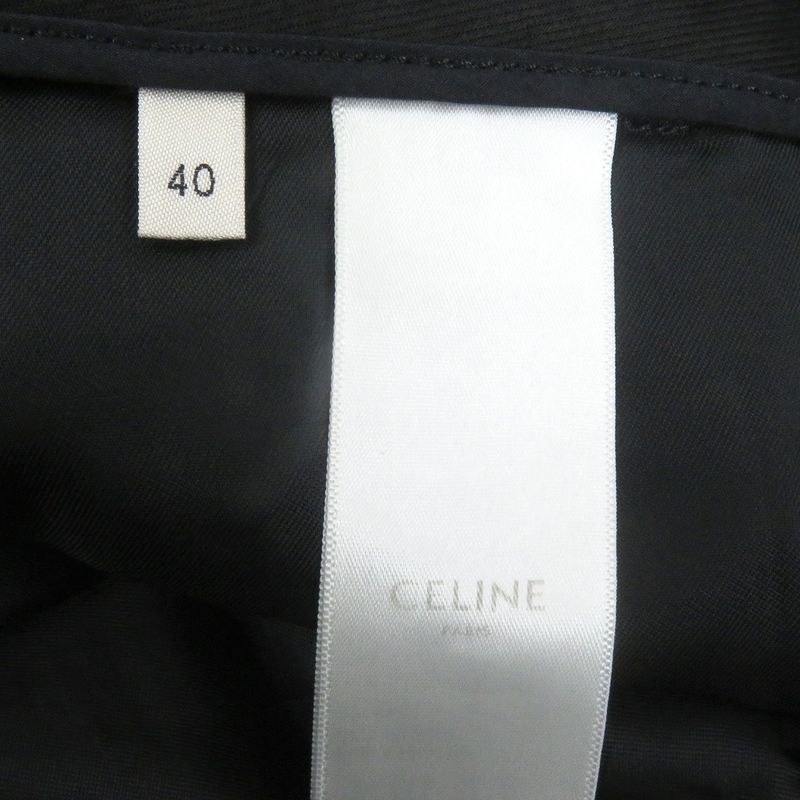 Celine 2p443226d Velour Bermuda Pants Shorts Half Pants Black 40 Made In Italy