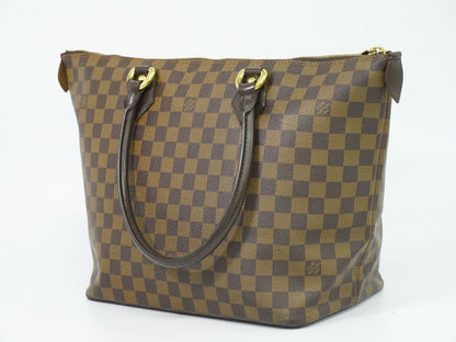 Authentic Louis Vuitton LV Saleya MM Damier Ebène Tote Handbag Brown N51182