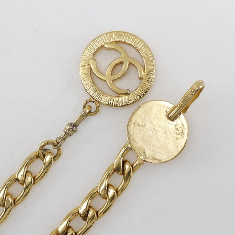Chanel Chain Belt Coco Mark Vintage Gold Plated Ladies Belt