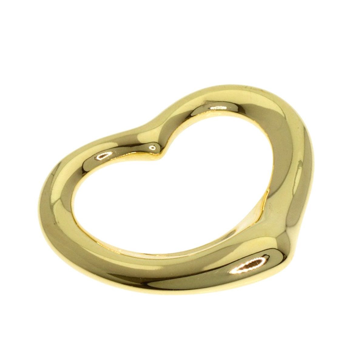 Tiffany & Co Open Heart Pendant Top 18K Yellow Gold