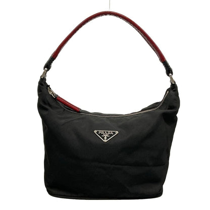 Prada Handbag Black Red Leather