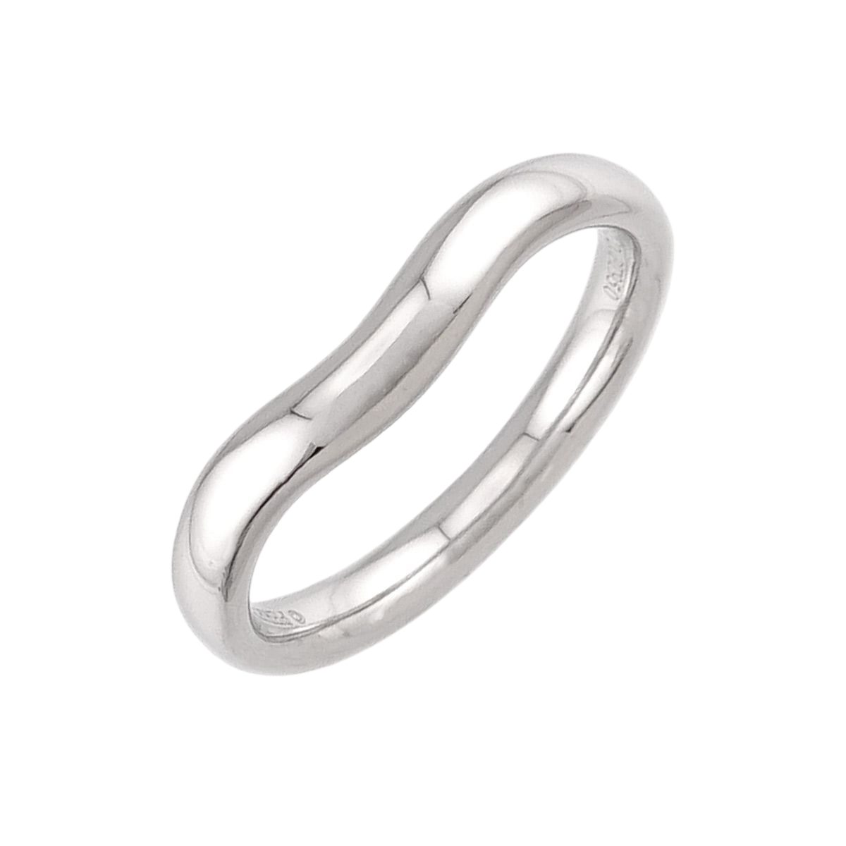 Tiffany & Co Wide Curved Band Ring Pt Platinum