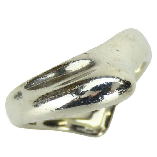 Tiffany & Co Ring Curved Wave Heart 925 Silver 4.7 g Elsa