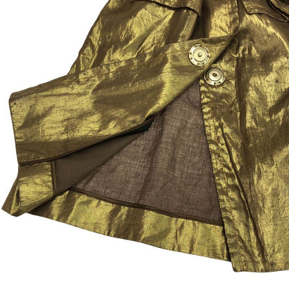 Christian Dior Shiny Linen Coat 7c12088070 Gold F38