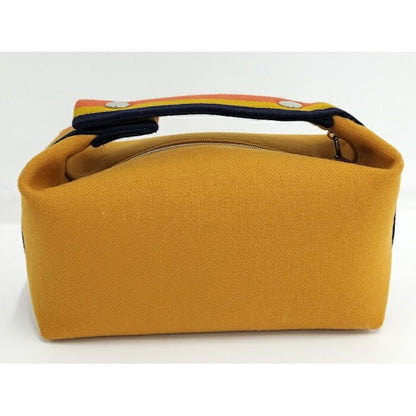 Hermes Handbag Brid a Black PM Wool Mustard — view 2