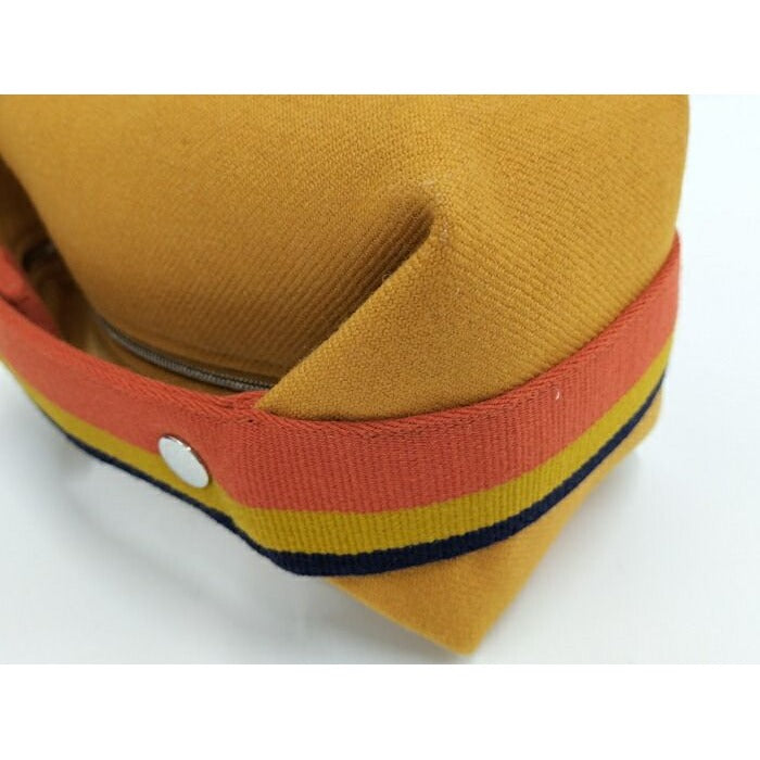 Hermes Handbag Brid a Black PM Wool Mustard — view 6