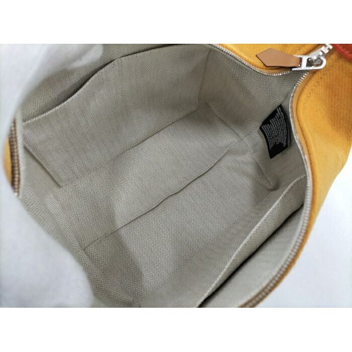 Hermes Handbag Brid a Black PM Wool Mustard — view 10