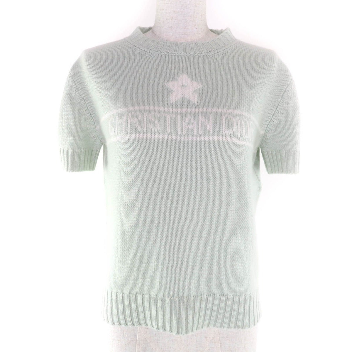 Dior Short Sleeve Sweater Cashmere Signature Pattern