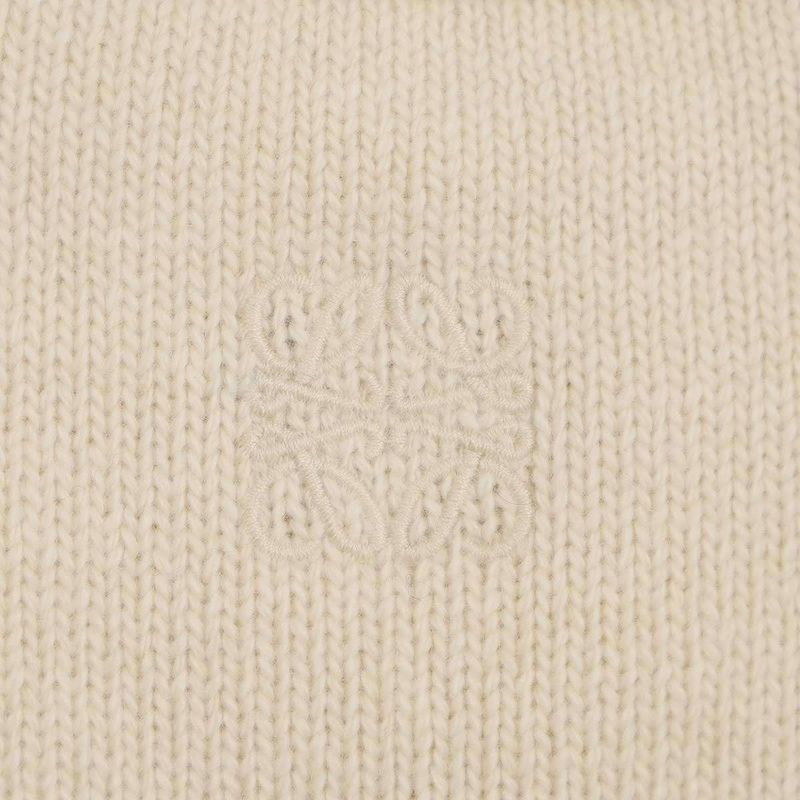 Loewe Animal Print Cropped Knit Sweater S800y14k34 Ecru XS