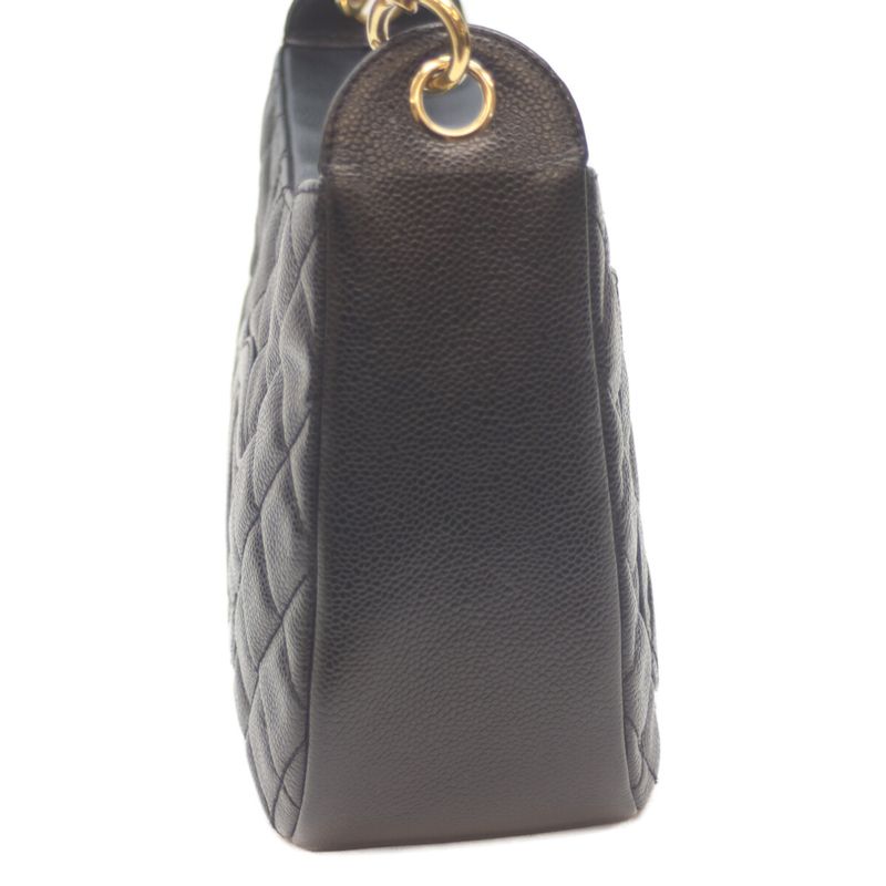 Chanel A20993 No 7 Black Caviar Skin Ghardware One Shoulder Bag Handbag Black