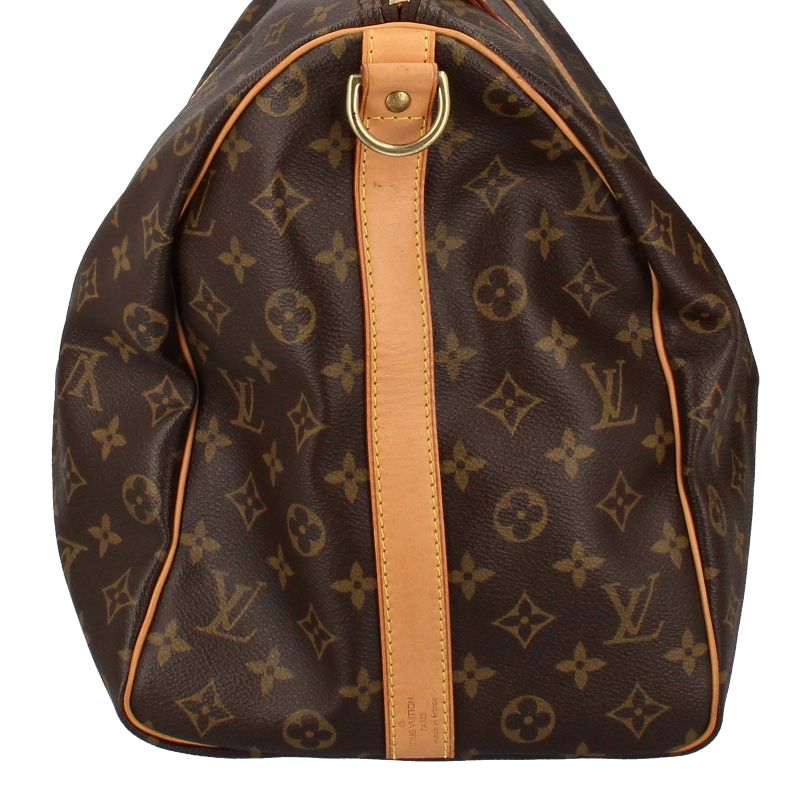 Louis Vuitton Keepall Bandoliere 50 M41416 Monogram Women's Boston Bag Brown