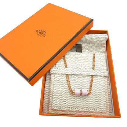 Hermes Charnière PM Necklace Vorsluft/leather Mauve Pale 1846 Hermes